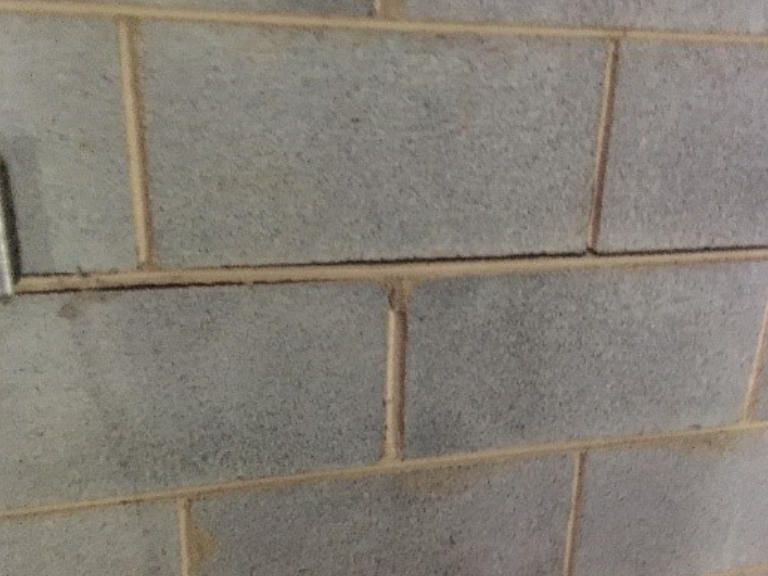 basement foundation wall cracked along mortar joints