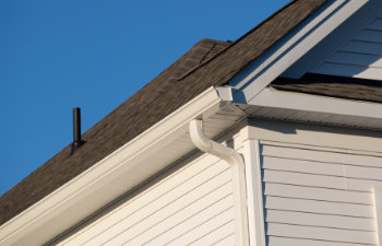 white rain guttering system